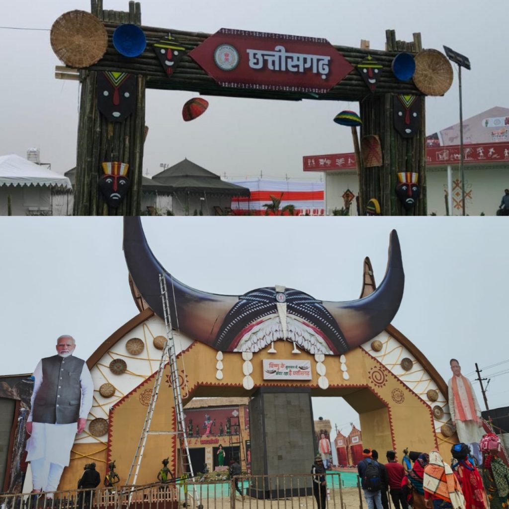 सारंगढ़ बिलाईगढ़ : छत्तीसगढ़ के लोगों के लिए प्रयागराज महाकुंभ में ठहरने, भोजन की साय सरकार ने की निःशुल्क व्यवस्था मुख्यमंत्री विष्णु देव साय की पहल पर प्रयागराज महाकुंभ में स्थापित है छत्तीसगढ़ पवेलियन प्रयाग रेलवे स्टेशन के नजदीक है छत्तीसगढ़ पवेलियन मुख्यमंत्री विष्णु देव साय की पहल पर प्रयागराज (इलाहाबाद) महाकुंभ में छत्तीसगढ़ के लोगों के लिए छत्तीसगढ़ पवेलियन (विशाल तंबू) तैयार है। मुख्यमंत्री ने अपनी दूरदर्शी सोच से प्रयागराज में छत्तीसगढ़िया लोगों के लिए ठहरने, नाश्ता और भोजन करने की निःशुल्क व्यवस्था की है। कैसे पहुंचे छत्तीसगढ़ पवेलियन छत्तीसगढ़ के जो भी श्रद्धालु महाकुंभ में आस्था की डुबकी लगाना चाहते हैं, उनके लिए मुख्यमंत्री के निर्देश पर विशेष सुविधाएं उपलब्ध कराई गई हैं। छत्तीसगढ़ पवेलियन महाकुंभ मेला के सेक्टर 6 में, ठीक बघाड़ा मेला के पास, जहां आने के लिए लक्ष्मी द्वार से प्रवेश करना है। यहां से निकटतम रेलवे स्टेशन प्रयाग है। सड़क या हवाई मार्ग से आने वाले श्रद्धालु इलाहाबाद यूनिवर्सिटी के रास्ते यमुना ब्रिज क्रॉस करके यहां पहुंच सकते हैं। उल्लेखनीय है कि छत्तीसगढ़ के अमीर, गरीब सभी प्रकार के ऐसे श्रद्धालु जो 4 वर्ष में आने वाले महाकुंभ में अपना स्नान, ध्यान, ज्ञान, सत्संग आदि का लाभ उठाना चाहते हैं, ऐसे श्रद्धालुओं के लिए मुख्यमंत्री विष्णु देव साय की सरकार ने वहां छत्तीसगढ़ पवेलियन (विशाल तंबू) स्थापित किया है जहां छत्तीसगढ़ सरकार की ओर से ठहरने नाश्ता भोजन आदि की निशुल्क व्यवस्था है। मुख्यमंत्री विष्णु देव साय ने छत्तीसगढ़िया लोगों के सादगी भरे आवश्यकताओं को महसूस करते हुए यह कदम उठाया है। यह साय सरकार की दूरदर्शिता और नेक दिल धार्मिक प्रवृत्ति का पहचान है जिसने यह कदम उठाकर छत्तीसगढ़िया लोगों के प्रति उनकी सेवा भाव को उजागर किया है।